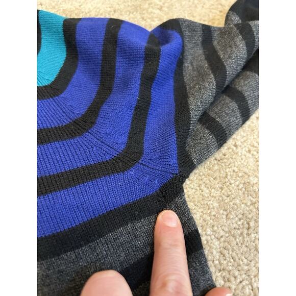 Vintage Y2K Connected Womens Striped Sweater Dress Size M Cowl Neck Goth Grunge - Picture 6 of 10